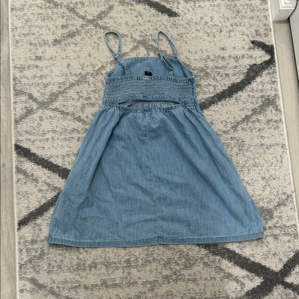 Gap girls kids size small 6-7 blue denim dress adjustable straps cute!! - Picture 2 of 5